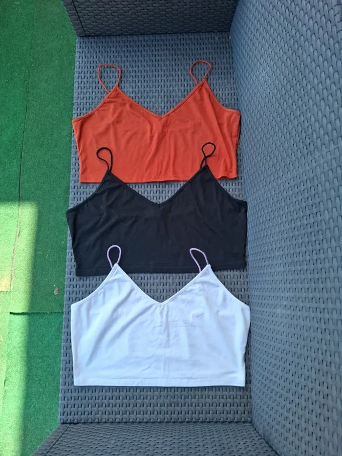 Lot 3 crop tops shein curve