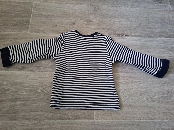 Sweat molleton marinière 18M Jacadi - neuf - photo numéro 3