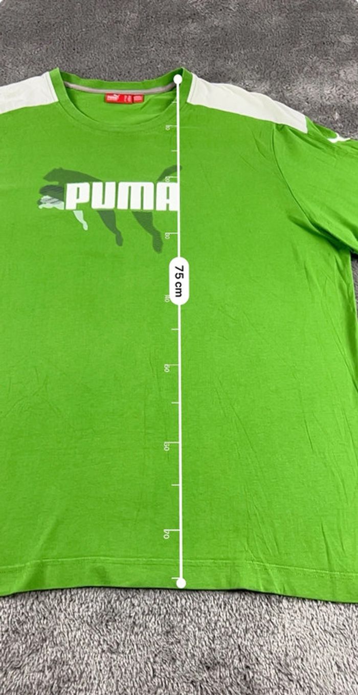 T-shirt vert clair Puma logo – Taille XXL - photo numéro 3