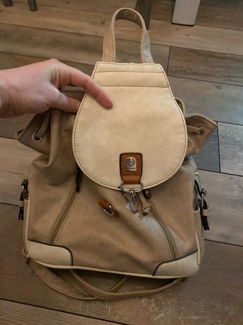 Joli sac à dos LIHAO marron et beige