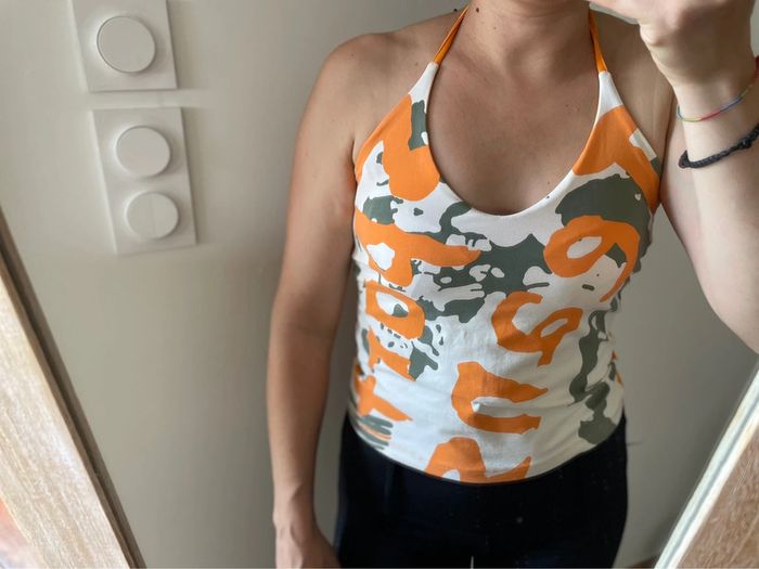 Débardeur noué orange - photo numéro 3