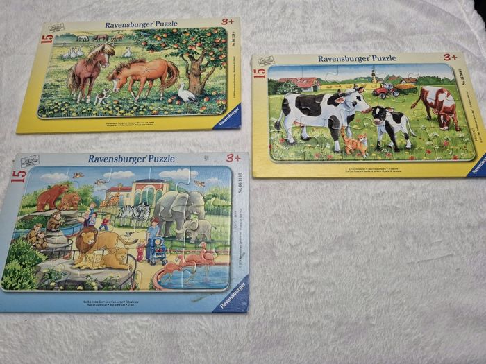 Lot 3 puzzles 15 pièces ravensburger 3ans et +