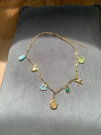 collier acier inoxydable doré
