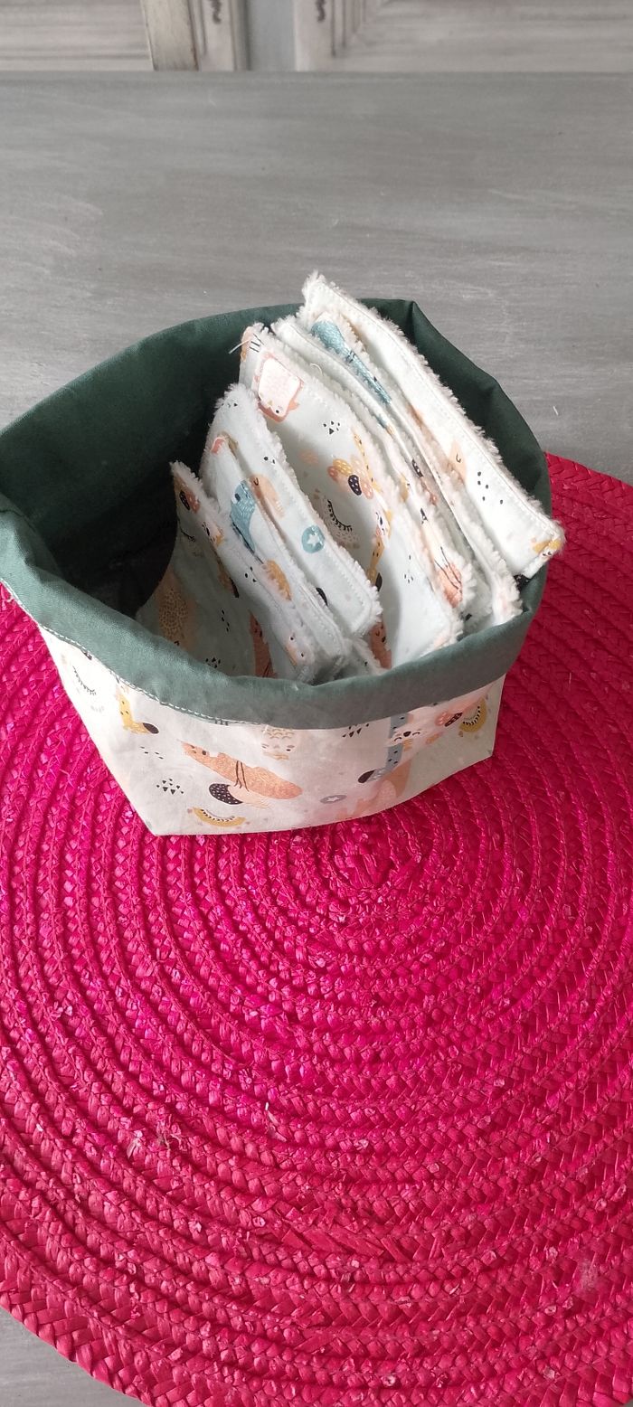 Panière plus lingettes bambou éponge
