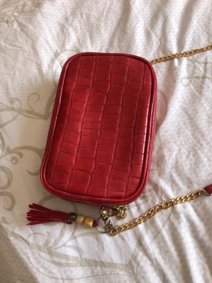 sac à bandoulière rouge - photo numéro 5