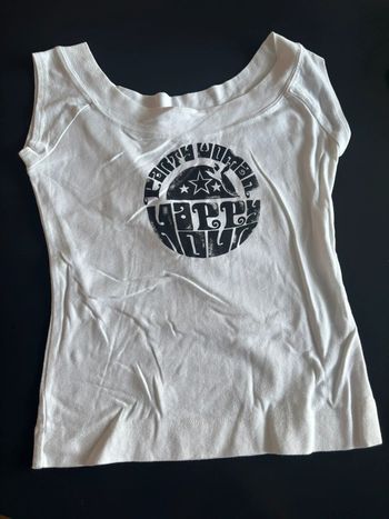 Tee shirt blanc avec écriture noire T38/40