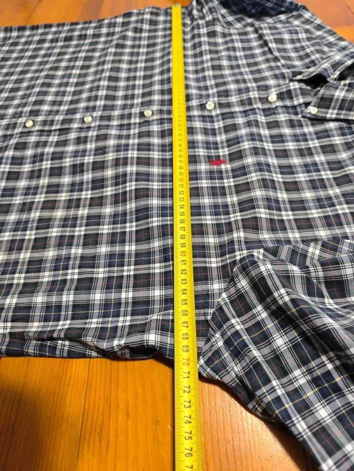Chemise à carreaux - Ralph Lauren - Logo brodé rouge - Classic fit - Blanc, noir, bleu - Taille XL - photo numéro 11