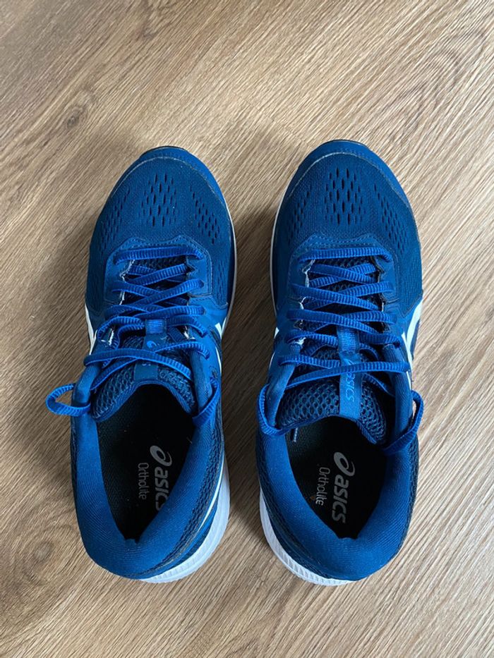 Chaussure de running Asics Windhawk 4 bleu blanc - photo numéro 4