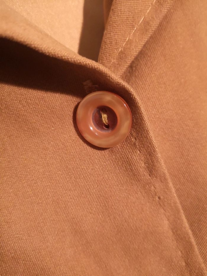 Veste tunique chemise cognac - photo numéro 3