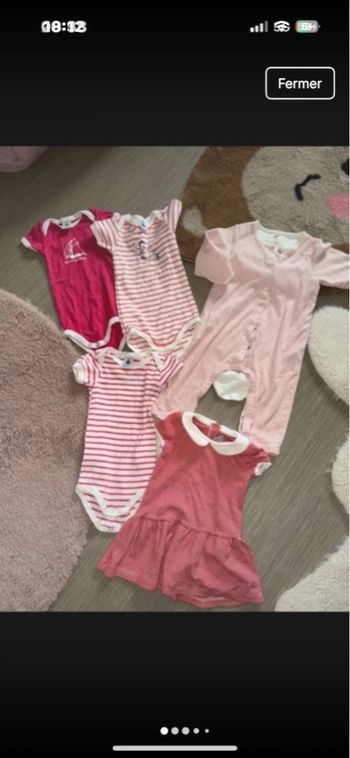 Lot  fille petit bateau 6 mois 