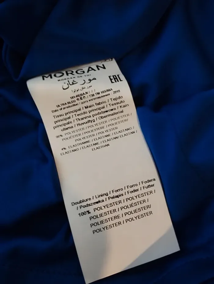 Robe de soirée Morgan bleue taille 38 - photo numéro 9