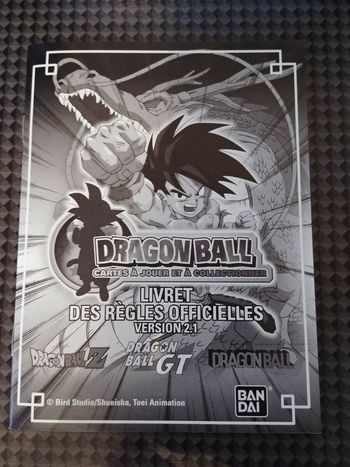 Livret des règle version 2.1 cartes jouer collectionner Dragon Ball Z Card jcc