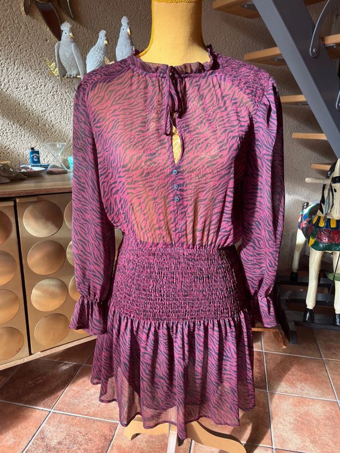 robe zébrée zara xs