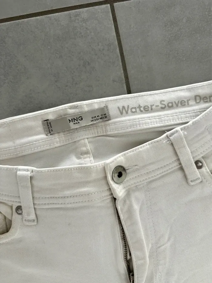 Jean skinny blanc homme Mango - photo numéro 2