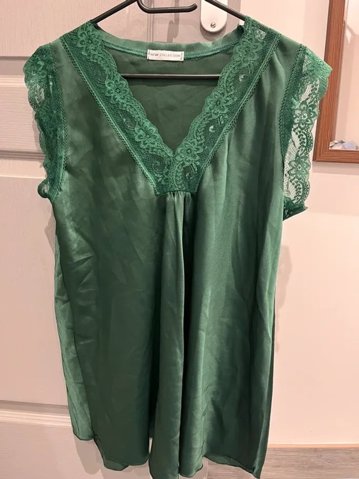 Blouse satinée
