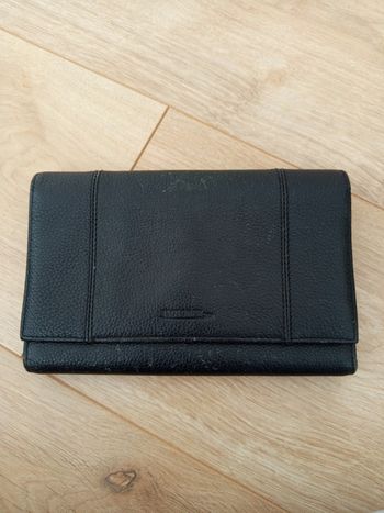 Portefeuille cuir noir isotoner