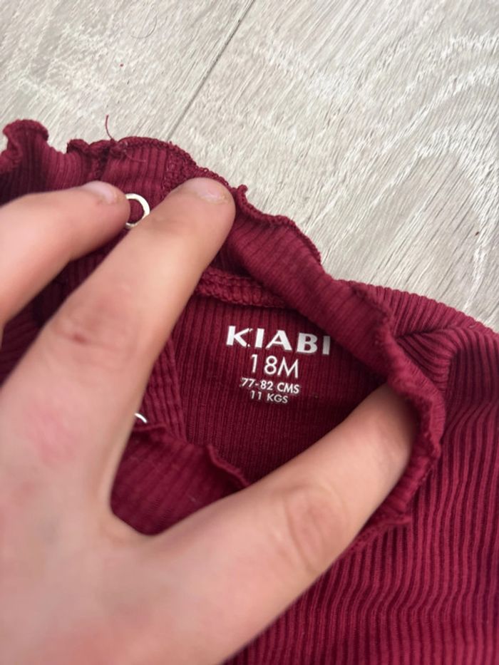 Sous-pull, Kiabi, rouge bordeaux, taille 18 mois - photo numéro 2