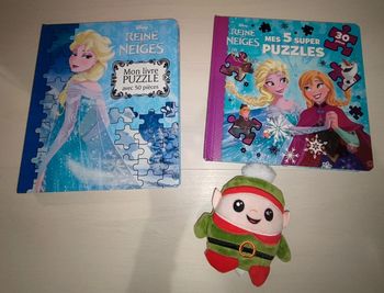 Lot de 2 livres puzzles reines des neiges