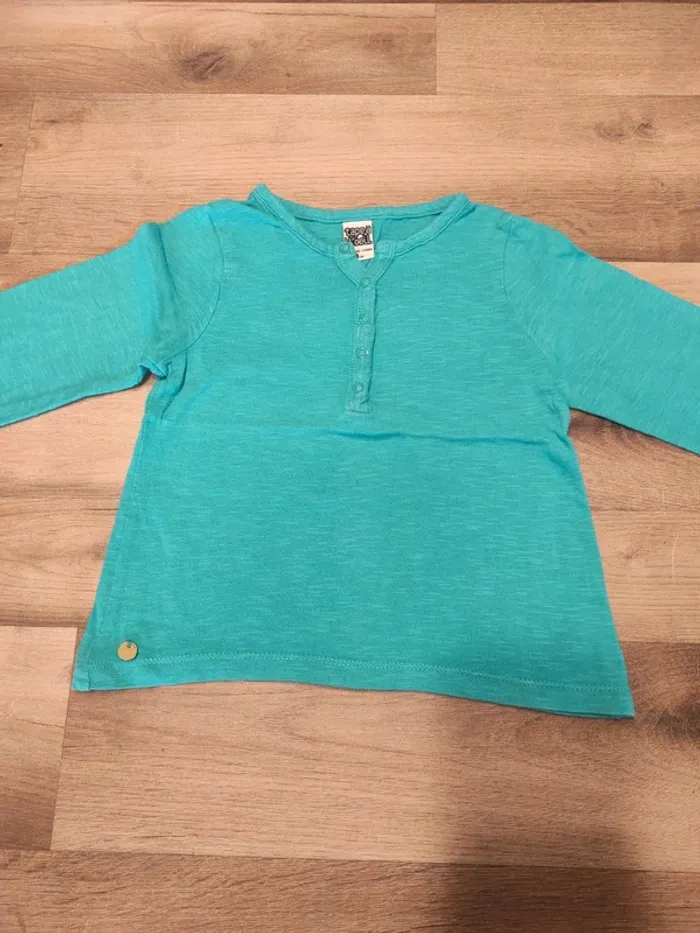 Tee-shirt ML 4 ans TAO avec coeur dans le dos