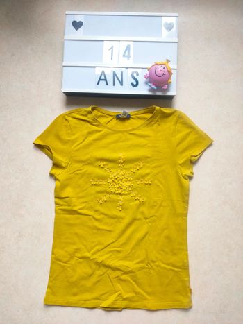 Tee-shirt jaune 14 ans Okaïdi