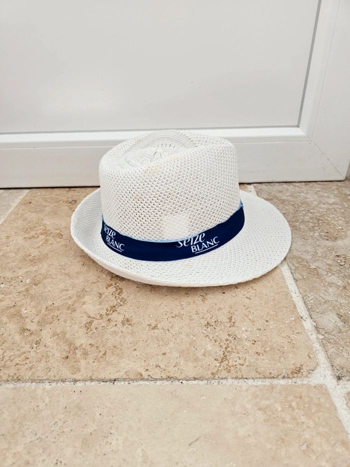 Chapeau blanc et bleu 1664 blanc adulte homme ou femme mixte - photo numéro 2