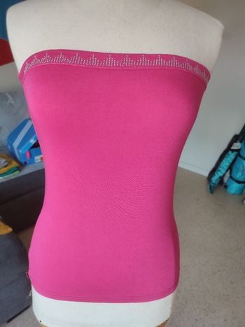 Top rose à strass S /M neuf