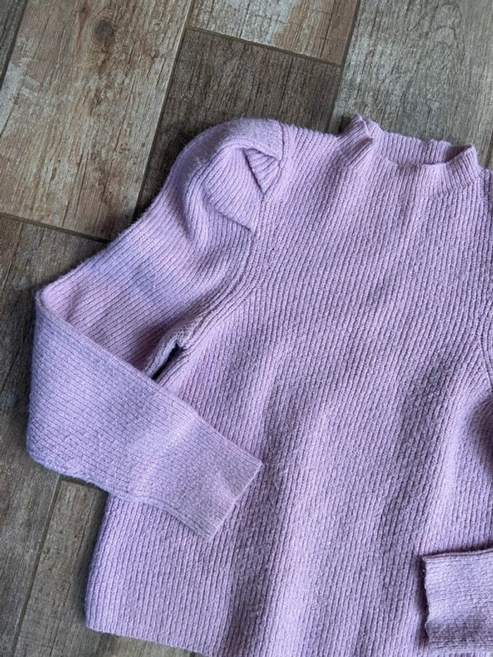 Pull épaules bouffantes mauve lilas - photo numéro 2