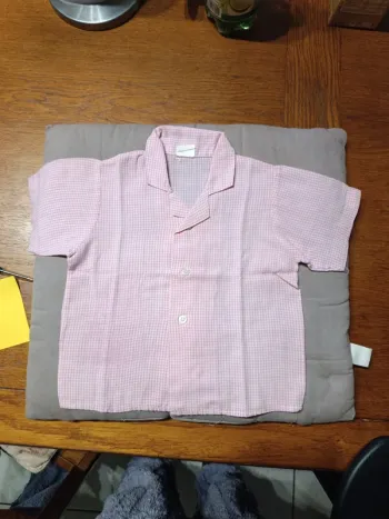 Chemise vichy rose 80