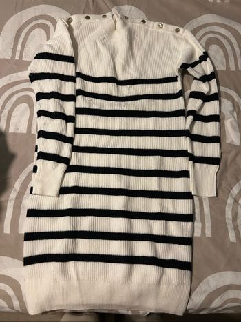 Robe laine marinière maternité  je
