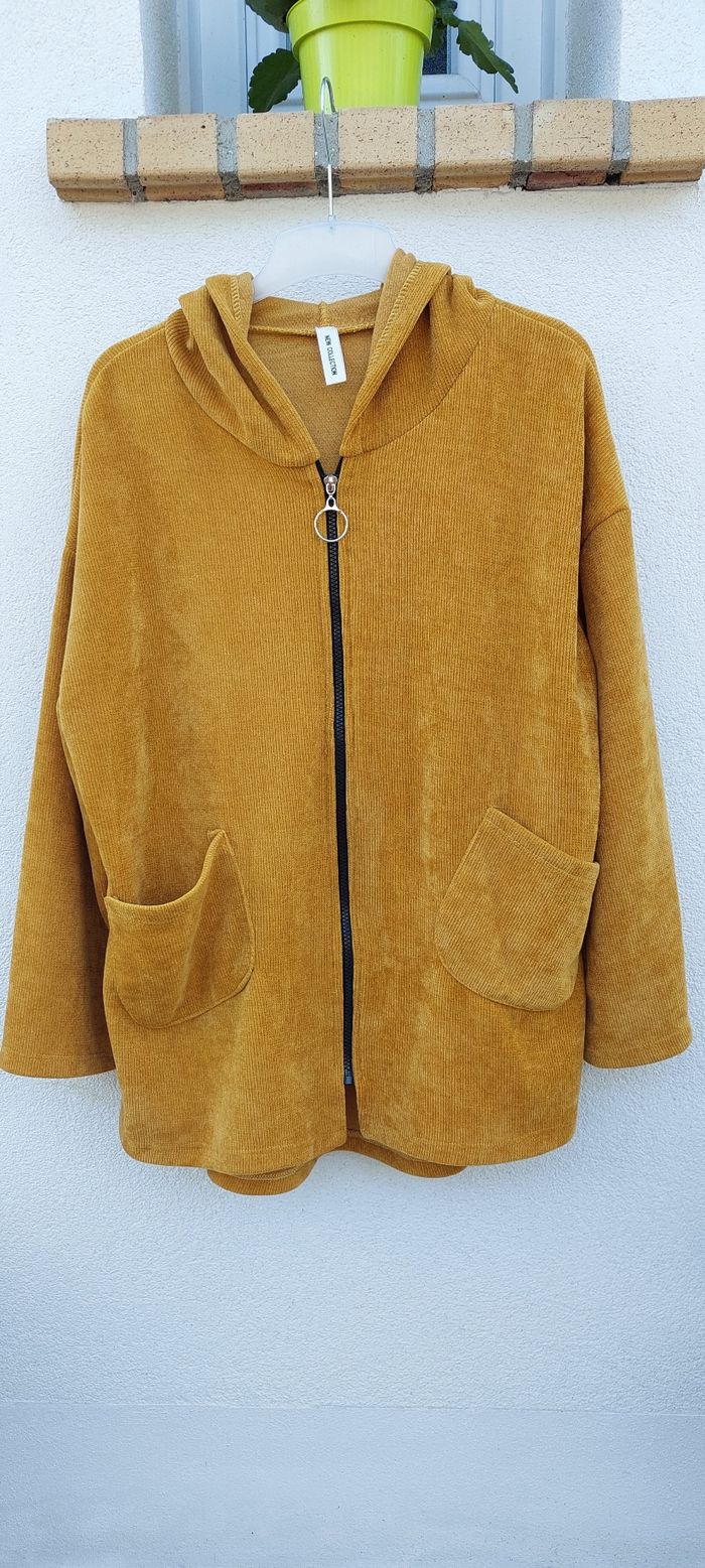 Veste longue avec capuche femme grande taille Taille 52