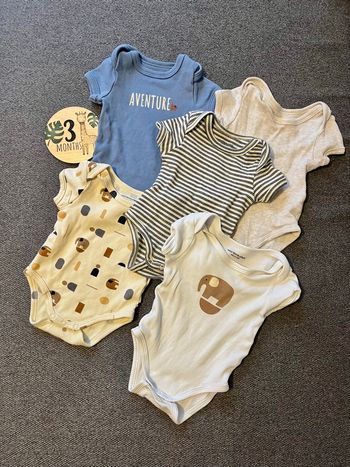 Lot de 5 bodies manches courtes 