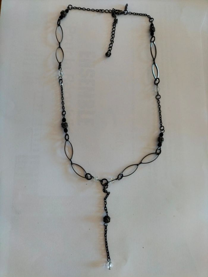 Collier sautoir noir