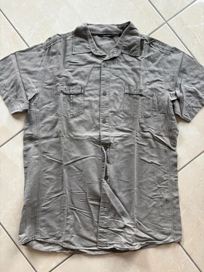 Chemise manche courte lin L - photo numéro 2