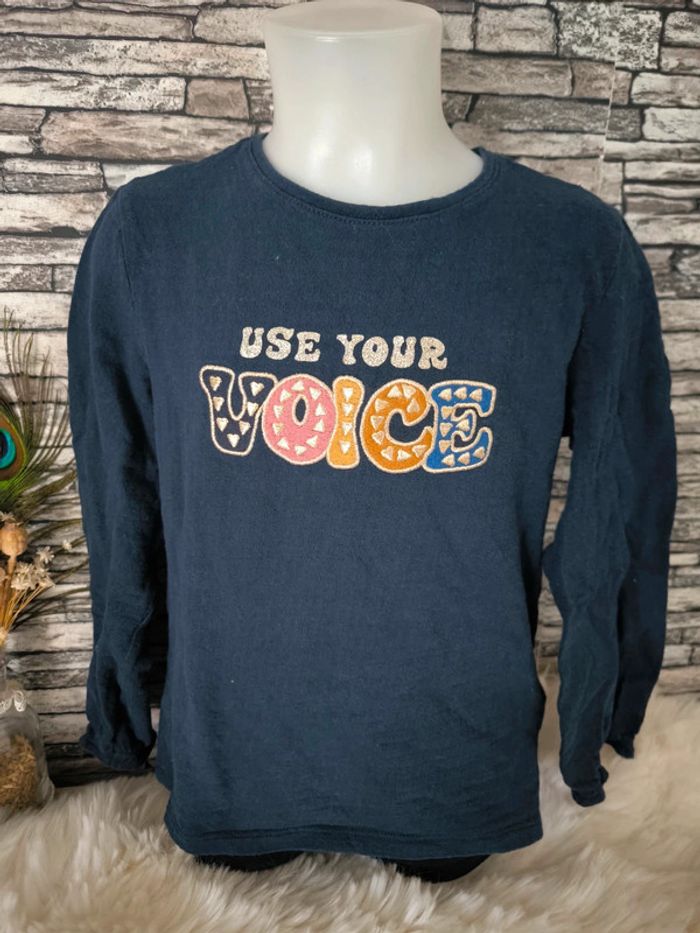 💙 Joli pull fin TAO use your voice taille 8 ans 💙 - photo numéro 2