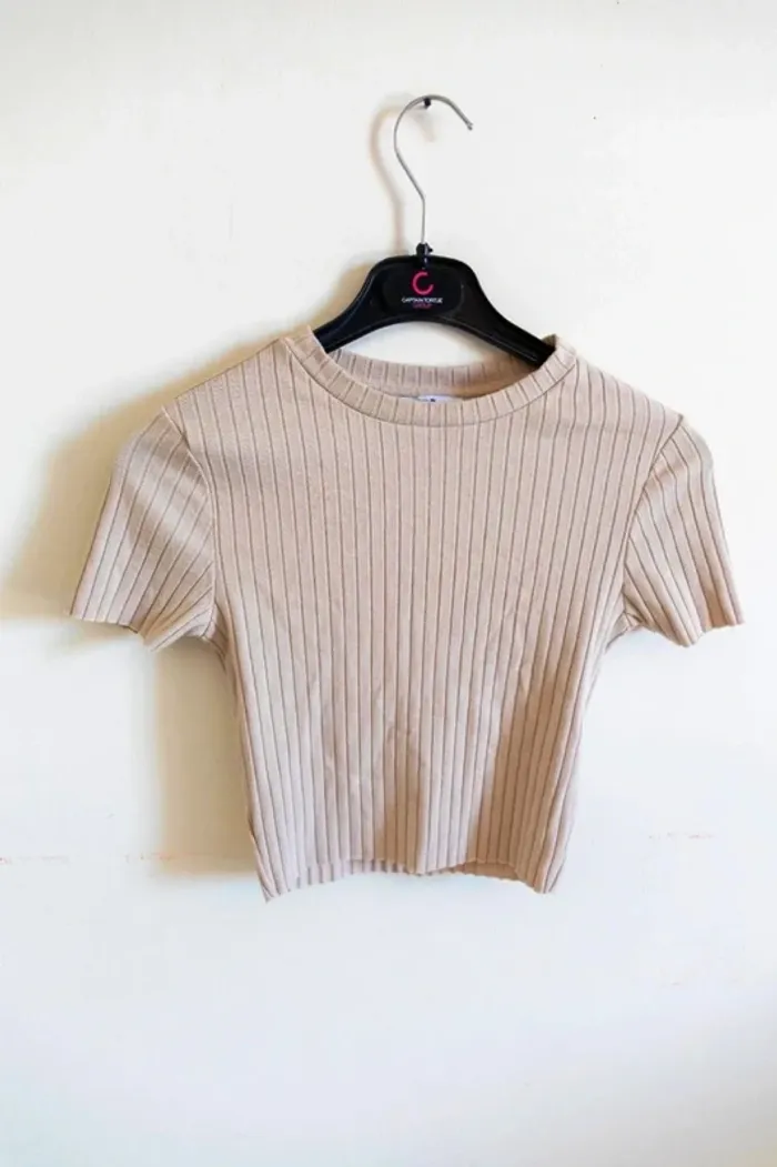 C48 top beige Jennyfer XS