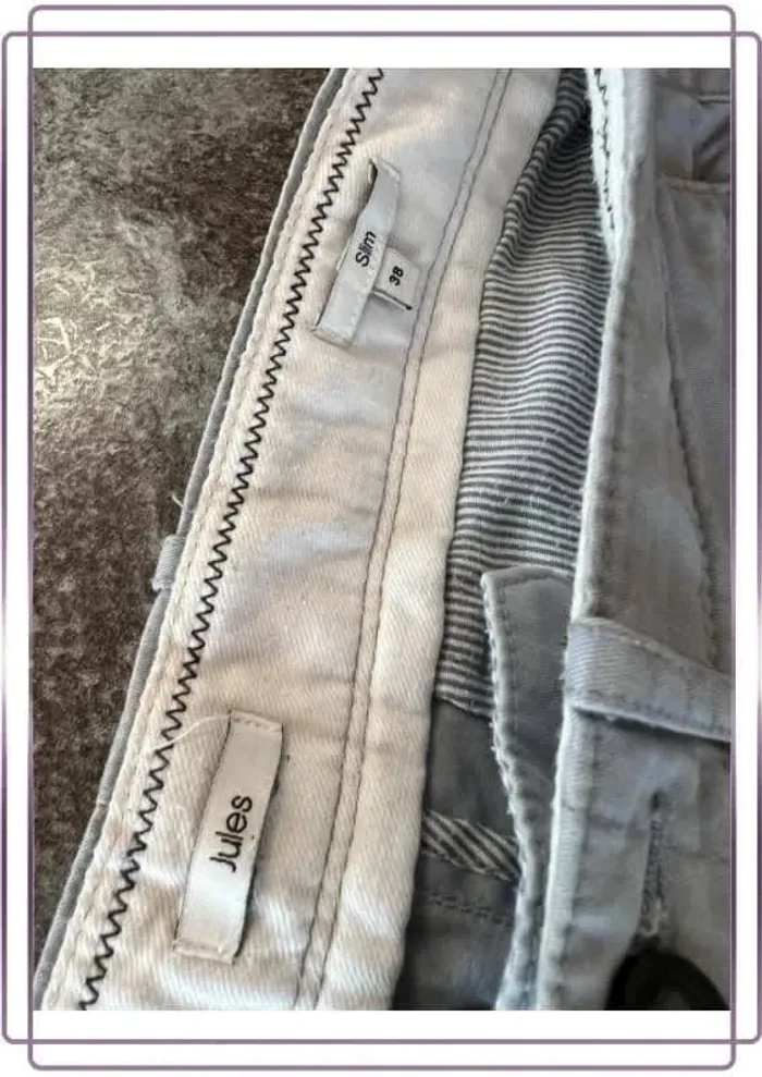 Chino gris homme Jules taille 38 Slim Men gray chinos Graue Chinos Herren Pantaloni chino grigi uomo - photo numéro 4