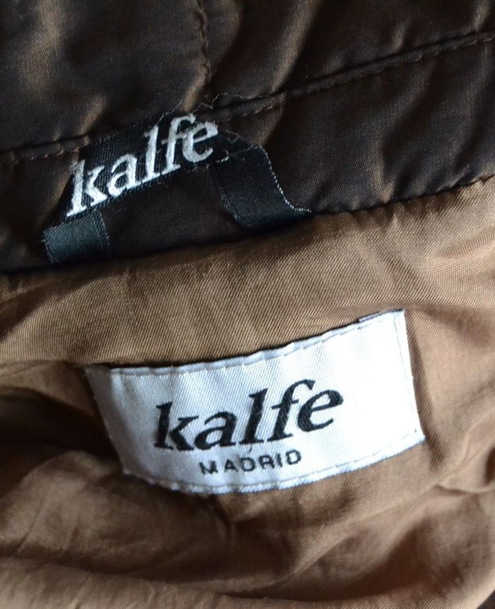 Manteau femme marron cuivré Kalfe taille 44, 57cm aux aisselles, 87cm de haut. - photo numéro 4
