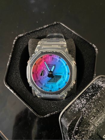 Montre G Shock transparente multicolore
