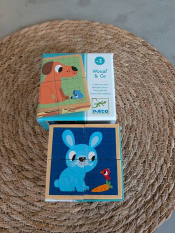 Cubes en bois puzzle Djeco
