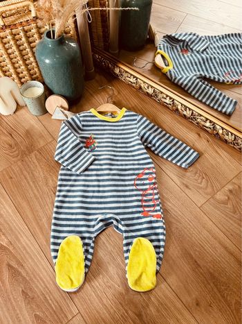 Taille 6 mois pyjama velours garçon Orchestra bleu * dragon * 💙