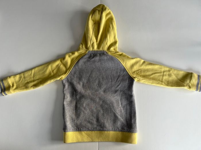 Sweat à capuche jaune/gris Yachting 4 ans - photo numéro 3