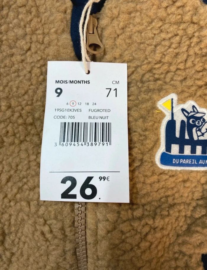 Blouson bébé garçon (neuf) - Taille 9 mois - photo numéro 3