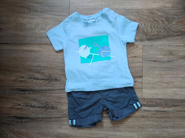 Ensemble été bébé garçon 18 mois tee-shirt Jacadi et short