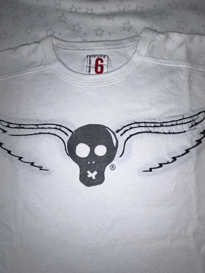 T-shirt blanc skull 6 ans Bellerose - photo numéro 2