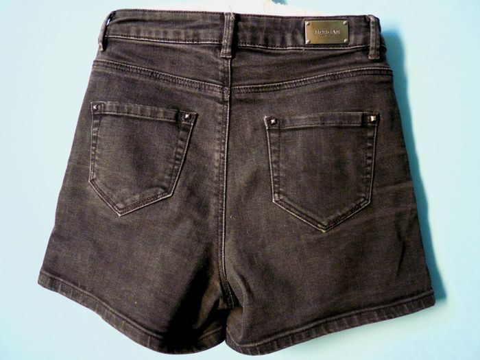 Short jean Femme Morgan XS ou 34 noir TBE taille haute - photo numéro 4