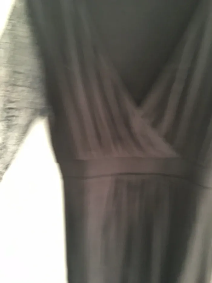 Robe de grossesse noire en dentelle T.M - photo numéro 2