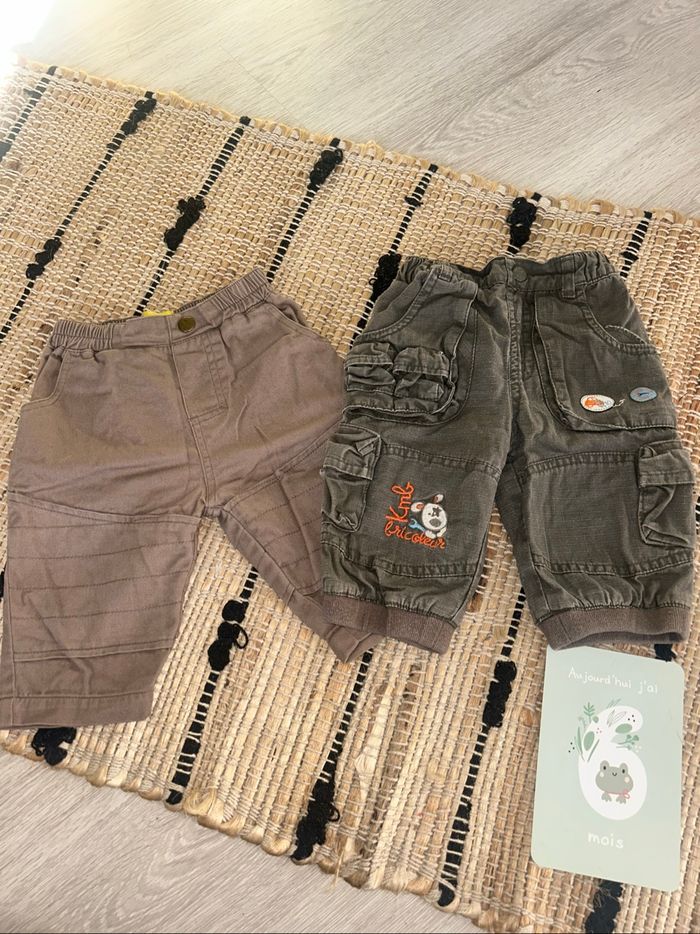 Lot pantalons bébé garçon 6 mois - photo numéro 4