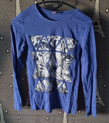T-shirt manches longues imprimée léopard 14ans