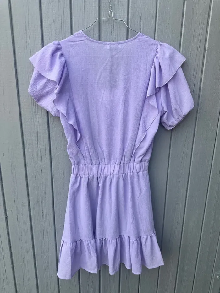 Robe d’été manches courtes à volants Lila décolleté doublée 34/XS - photo numéro 4