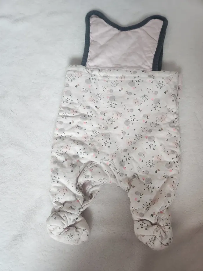 Adorable lot 1 mois bébé fille automne hiver pyjama caleçon  bandeau Dpam rose - photo numéro 5